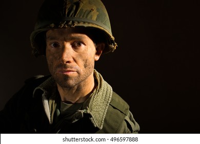 Portrait Of American Soldier - Vietnam War