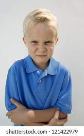 Portrait Angry Boy Arms Crossed Stock Photo 121422979 | Shutterstock