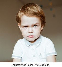 Portrait Angry Child Stern Look Stock Photo 1086307646 | Shutterstock