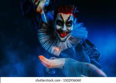 Portrait Angry Crazy Clown Horror Film Stock Photo 1502936060 ...