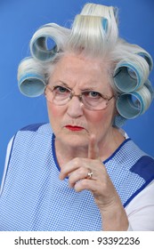 Portrait Of Angry Grandma