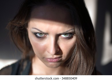 portrait of angry woman