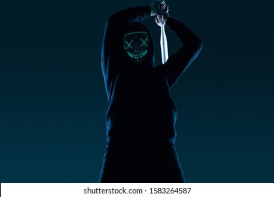 Portrait Anonymous Criminal Man Baseball Bat Stock Photo 1583264587 ...