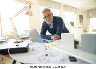 Portrait of architect in office