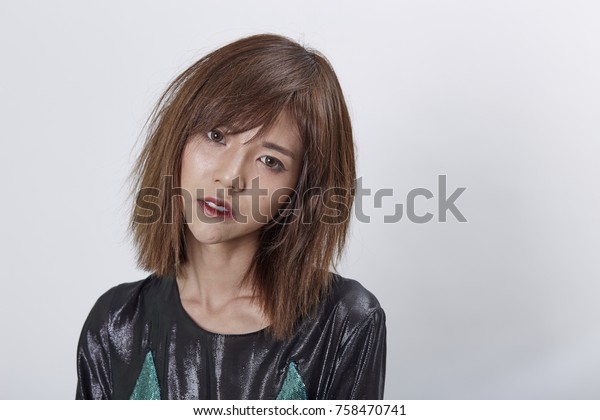 Portrait Asian Girl Posing Young Short Stock Photo Edit Now