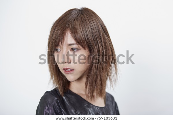 Portrait Asian Girl Posing Young Short Stock Photo Edit Now