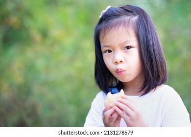 Portrait Asian Kid Girl Bite Fried Stock Photo 2131278579 | Shutterstock