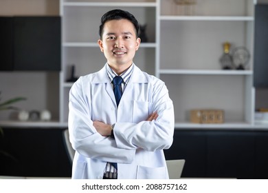 Portrait Asian man medical doctor or nurse in hospital. Healthcare and medical concept.  - Powered by Shutterstock