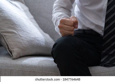 Portrait Of An Asian Man Spending Time In The Room