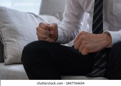 Portrait Of An Asian Man Spending Time In The Room