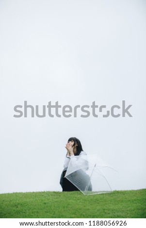 Similar – Image, Stock Photo Cool blonde woman performing dancing at sunset and raising the hand close to her head