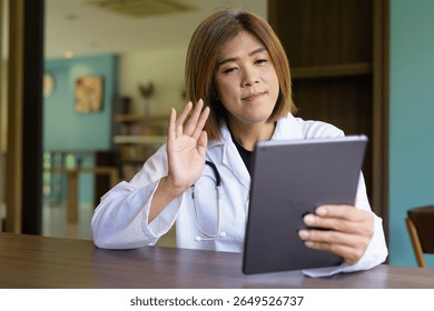 Portrait of Asian transgender non binary doctor with stethoscope. Diversity in healthcare.