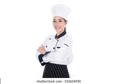 Portrait Of Asian Woman Chef 