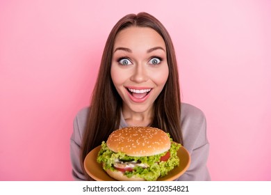 625 Funny Young Girl Eating Delicious Burger Images, Stock Photos ...