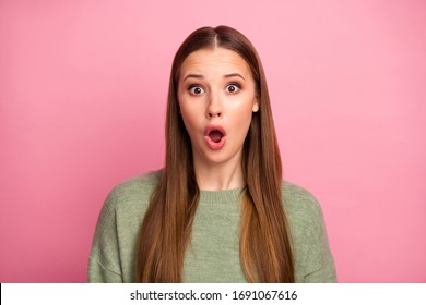 Close Portrait Terrified Impressed Person Open Stock Photo 1856329834 ...