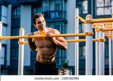 Portrait Athlete Young Mixed Race Man Stock Photo 1589182984 