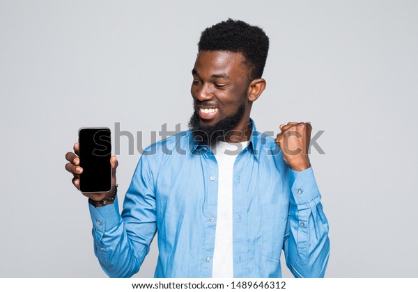 Portrait Attractive Black African Man Holding Stock Photo (Edit Now ...