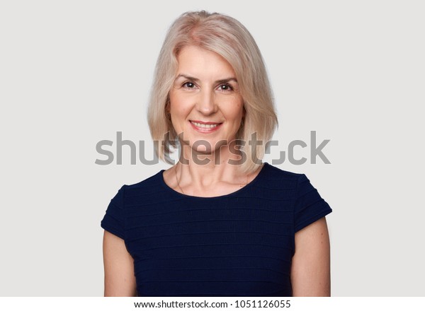 Portrait Attractive Elegant Senior Woman Smiling Stock Photo (Edit Now