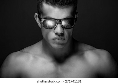 Portrait Awesome Male Model Naked Muscular Shutterstock