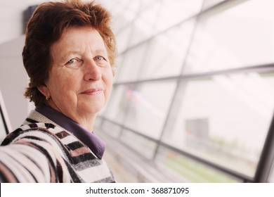 Portrait Of Beautiful 70 Years Old Woman