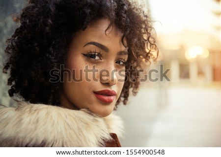 Portrait of a beautiful afroamerican young woman