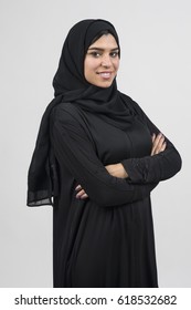 Portrait of a beautiful Arabian Woman wearing Hijab, Arabian Businesswoman wearing Hijab