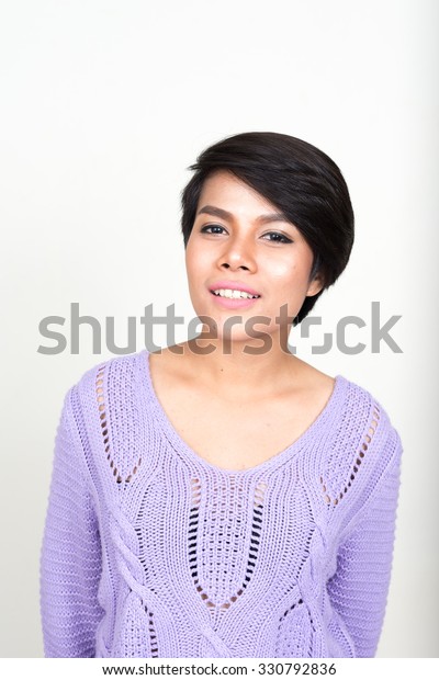 Portrait Beautiful Asian Woman Short Hair Stock Photo Edit Now