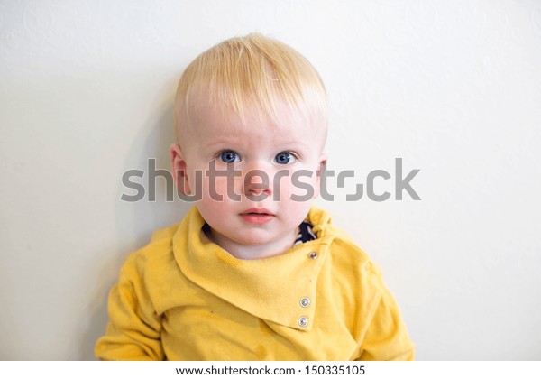 Portrait Beautiful Baby Boy Blond Hair Stock Photo Edit Now