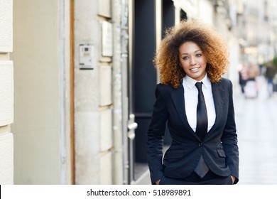 female black suit