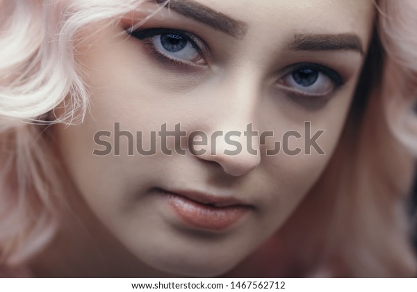 Portrait Beautiful Blonde Girl Face Young Stock Photo Edit Now