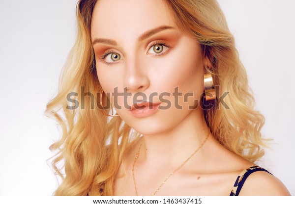 Portrait Beautiful Blonde Long Hair Girl Stock Photo Edit Now