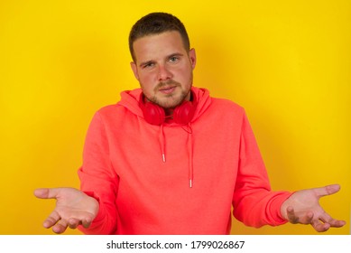 Portrait Of Beautiful Boy Looks Uncertain. Man Dressed Up To Go To The Bar With Girl He Met In Social Network But She Did Not Show Up. Why She Did Not Come? Question Bothers Our Hopeless Romantic.