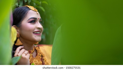 Portrait Beautiful Bride Young Indian Bride Stock Photo 1500275531