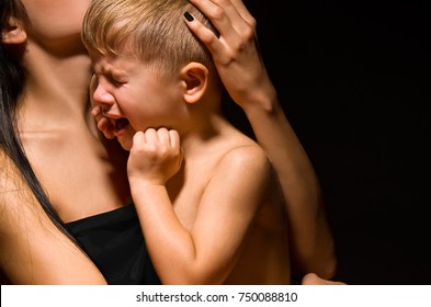 mother crying for her child