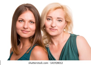 Portrait of beautiful daughter and her mother