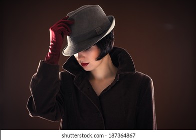 female detective hat