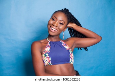 Portrait Of Beautiful Female Dread Locks Fashion Model 