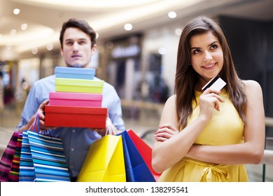 Portrait of a beautiful female shopaholic - Powered by Shutterstock