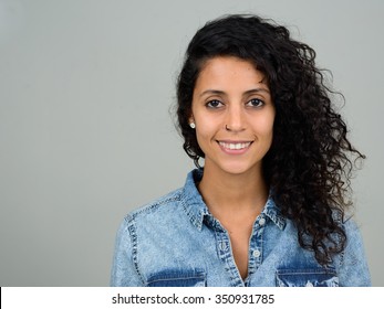 Portrait Beautiful Hispanic Woman Smiling Stock Photo 350931785 ...