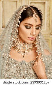 portrait of a beautiful Indian bride 