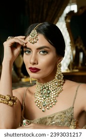 portrait of a beautiful Indian bride 