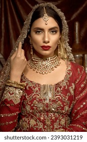 portrait of a beautiful Indian bride 