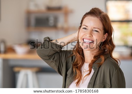 Image, Stock Photo Pretty mid adult woman ready for training running exercises