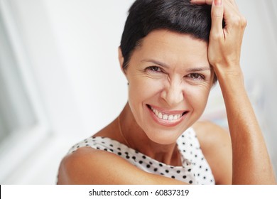 Portrait Of Beautiful Middle Aged Woman