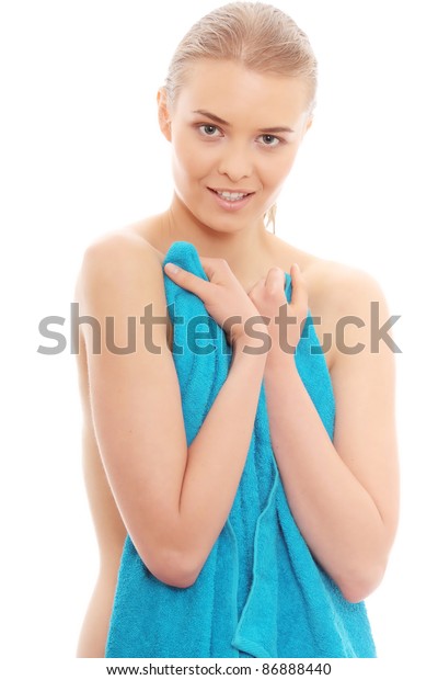 Portrait Beautiful Naked Woman Covering Her Stock Photo Shutterstock