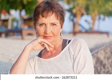 Portrait Of A Beautiful Older Woman