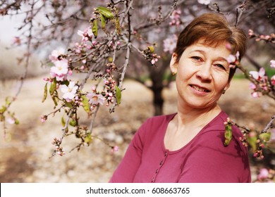 Portrait Of Beautiful Real 45 Years Old Woman