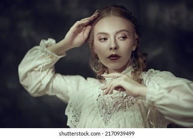 Portrait Beautiful Refined Noble Lady 19th Stock Photo 2170939499 ...