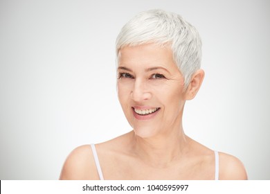 Beautiful Gray Hair Women Images Stock Photos Vectors