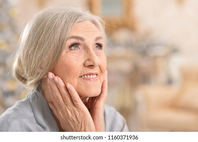 Portrait Beautiful Senior Woman Posing Stock Photo 1160371936 